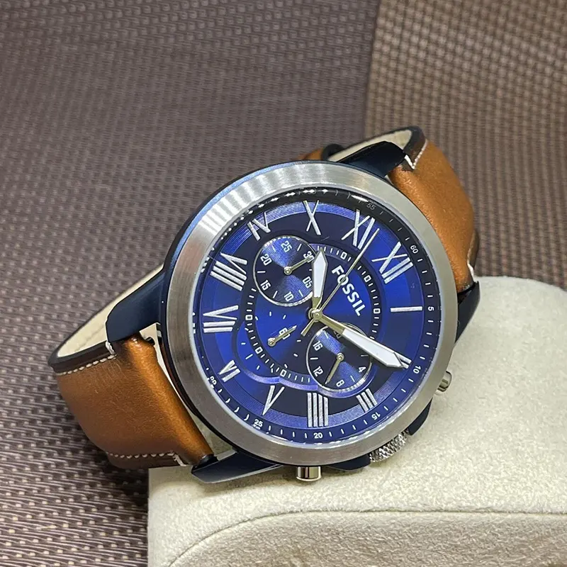 Fossil Grant Chronograph Blue Dial Men's Watch- FS5151